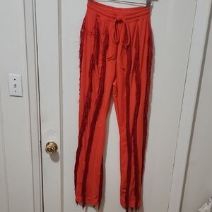Source Unknown Vibrant Orange Fringe  Bottoms